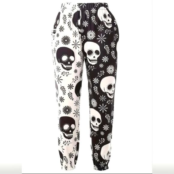 Women's skull Print jogger sz Large - Picture 1 of 6